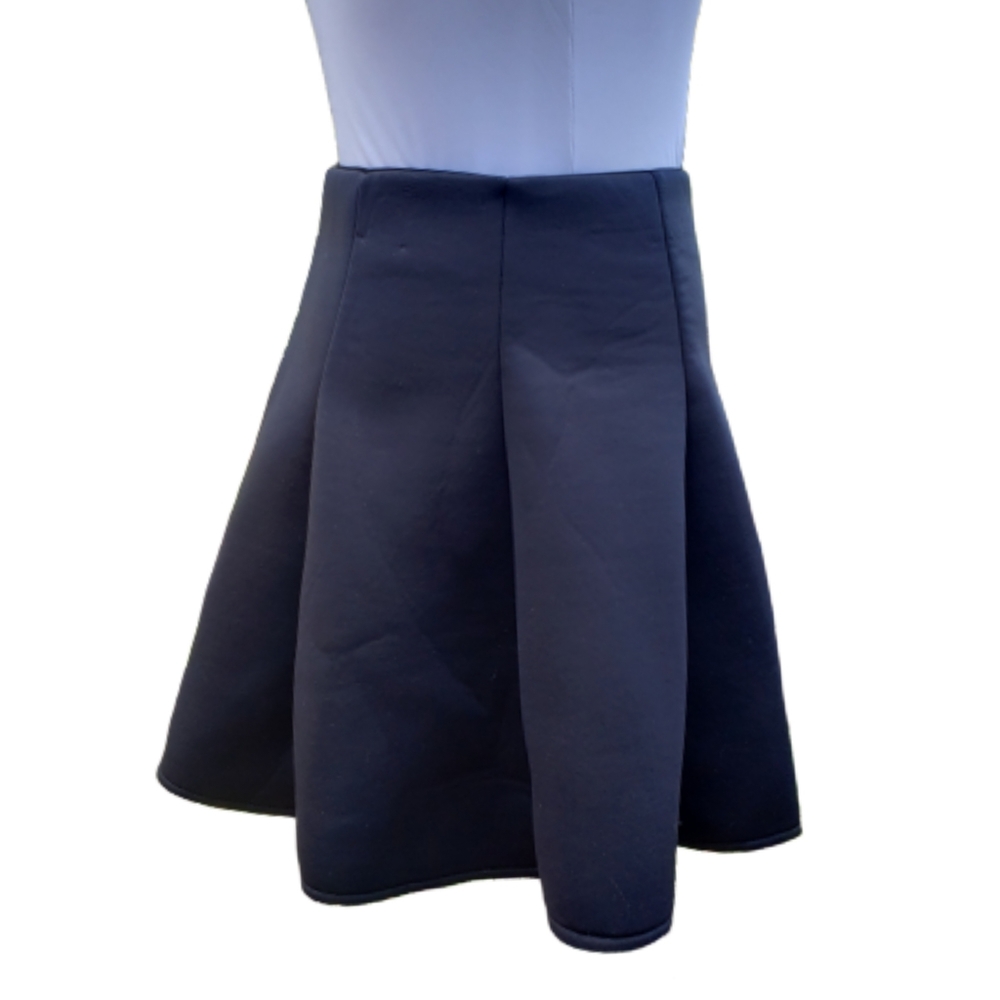Skirt Scuba Black Stretch Skater Full Sz M TOBI - Picture 3 of 11